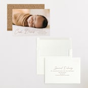 "Swaddle" - Birth Announcements in Rust by Stacey Meacham - Assembled