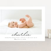 "Special Name" - Birth Announcements in Slate by Shirley Lin Schneider - Front