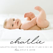 "Special Name" - Birth Announcements in Slate by Shirley Lin Schneider - Detail