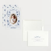 "Painted Flowers" - Birth Announcements in Delft Blue by Ani Somi - Assembled