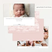 "Twin Names" - Birth Announcements in Bubblegum by Vera Lim - Back of Card Options