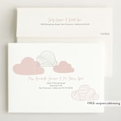 "Twin Names" - Birth Announcements in Bubblegum by Vera Lim - FREE Recipient Addressing