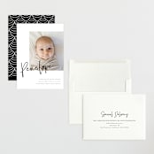 "Clean Lines" - Birth Announcements in Blackboard by Amy Payne - Assembled