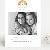 "Our Little Rainbow" - Birth Announcements in Bright by Pixel and Hank - Front