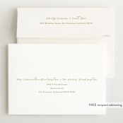 "Stripe Bottom" - Birth Announcements in Cotton by Carolyn MacLaren - FREE Recipient Addressing