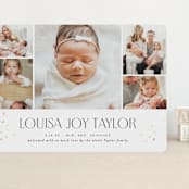 "Star Slideshow" - Birth Announcements in Pearl by Alethea and Ruth - Front