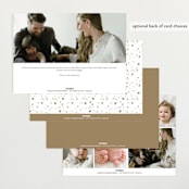"Star Slideshow" - Birth Announcements in Pearl by Alethea and Ruth - Back of Card Options