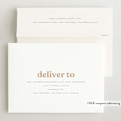 "News" - Birth Announcements in Swiss Coffee by Sara Hicks Malone - FREE Recipient Addressing