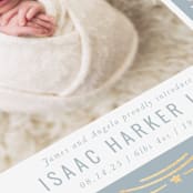 "Star Bright" - Birth Announcements in Slateblue by Meggy Masters - Detail