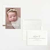 "gilded introduction" - Birth Announcements in Milk by Susan Asbill - Assembled