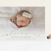 "Treasured" - Birth Announcements in Slate by Sarah Brown - Front