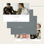 "Treasured" - Birth Announcements in Slate by Sarah Brown - Back of Card Options