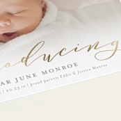 "Treasured" - Birth Announcements in Slate by Sarah Brown - Detail