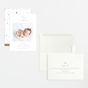 "Over the Moon" - Birth Announcements in Fawn by AK Graphics - Assembled