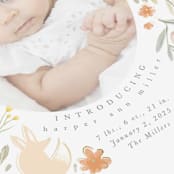 "Garden Fox" - Birth Announcements in Peach by Hannah Williams - Detail