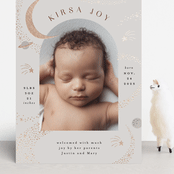 "Galaxy" - Birth Announcements in Mocha by Alethea and Ruth - Front