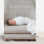 "Mist" - Birth Announcements in Parchment by Everett Paper Goods - Front