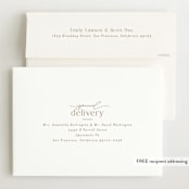 "Mist" - Birth Announcements in Parchment by Everett Paper Goods - FREE Recipient Addressing
