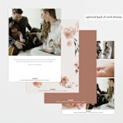 "Grace" - Birth Announcements in Rose by Nicoletta Savod - Back of Card Options