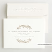 "Botanica Frame" - Birth Announcements in Vanilla by Laura Hankins - FREE Recipient Addressing