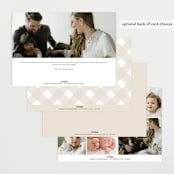 "Stylish Meet" - Birth Announcements in Cotton by Carolyn MacLaren - Back of Card Options