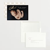 "Stylish Meet" - Birth Announcements in Cotton by Carolyn MacLaren - Assembled