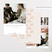 "Rainbow Sky" - Birth Announcements in Blush by Angela Thompson - Back of Card Options