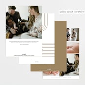 "Classic Arch" - Birth Announcements in Linen by Erica Krystek - Back of Card Options