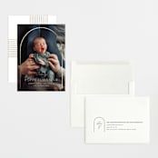 "Classic Arch" - Birth Announcements in Linen by Erica Krystek - Assembled