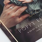 "Classic Arch" - Birth Announcements in Linen by Erica Krystek - Detail