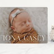 "Welcoming" - Birth Announcements in Cotton by Everett Paper Goods - Front