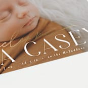"Welcoming" - Birth Announcements in Cotton by Everett Paper Goods - Detail