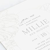 "Timeless" - Baby Shower Invitations in Blush by Nicoletta Savod - Detail