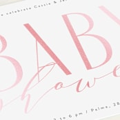 "Modern Baby" - Baby Shower Invitations in Cotton Candy by Gwen Bedat - Detail