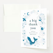"Sea Adventure" - Baby Shower Thank You Cards in Aqua by Snow and Ivy - Front