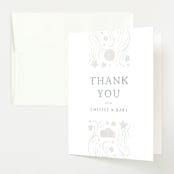 "Cloud Cover" - Baby Shower Thank You Cards in Midnight by Lehan Veenker - Front