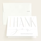 "Modern Baby" - Baby Shower Thank You Cards in Cotton Candy by Gwen Bedat - Front