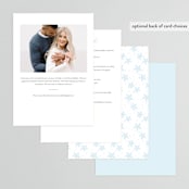 "Wedding Dress" - Bridal Shower Invitations in Cinderella Blue by Itsy Belle Studio - Back of Card Options