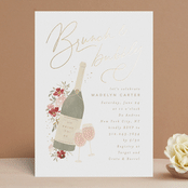 "sparkling brunch" - Bridal Shower Invitations in Wine by Creo Study - Front