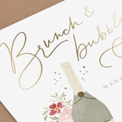 "sparkling brunch" - Bridal Shower Invitations in Wine by Creo Study - Close-Up