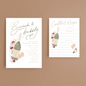 "sparkling brunch" - Bridal Shower Invitations in Wine by Creo Study - Matching Enclosure Card