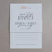 "Bubbly Brunch" - Bridal Shower Invitations in Sea by Michelle Taylor - Matching Bellyband