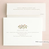 "Serene" - Bridal Shower Invitations in Champagne by Everett Paper Goods - FREE Recipient Addressing