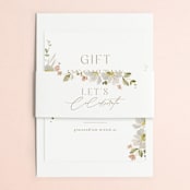 "Serene" - Bridal Shower Invitations in Champagne by Everett Paper Goods - Matching Bellyband