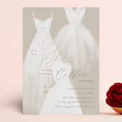 "dressed up" - Bridal Shower Invitations in Champagne by Rebecca Durflinger - Front