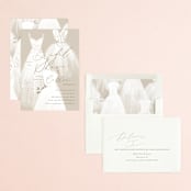 "dressed up" - Bridal Shower Invitations in Champagne by Rebecca Durflinger - Assembled