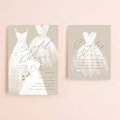 "dressed up" - Bridal Shower Invitations in Champagne by Rebecca Durflinger - Matching Enclosure Card