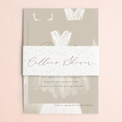 "dressed up" - Bridal Shower Invitations in Champagne by Rebecca Durflinger - Matching Bellyband