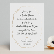 "Casual bows" - Bridal Shower Invitations in Snow by Alethea and Ruth - Front