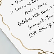 "Casual bows" - Bridal Shower Invitations in Snow by Alethea and Ruth - Detail